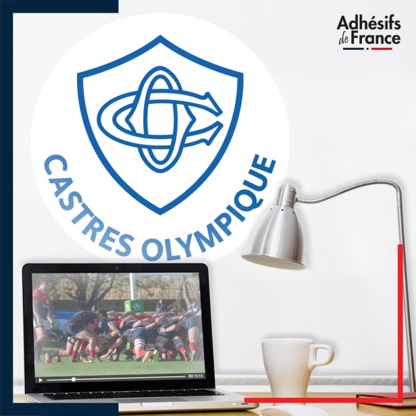 Adhésif grand format logo rugby - Club Castres - Castres Olympique