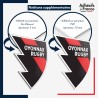 sticker sur plaque aluminium dibond ou panneau PVC logo rugby - Club Oyonnax - Oyonnax Rugby
