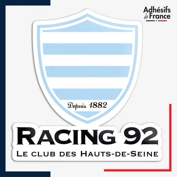 Sticker logo rugby - Club Racing 92 - Le Club des Hauts de Seine