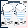 sticker sur plaque aluminium dibond ou panneau PVC logo rugby - Club Racing 92 - Le Club des Hauts de Seine