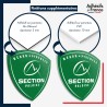 sticker sur plaque aluminium dibond ou panneau PVC logo rugby - Club Pau - Béarn Pyrénées - Section Paloise