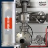 Marqueur tuyauterie norme française NFX vapeur - adhésif laminé colle forte - Vapeur 10 bars