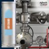 Marqueur tuyauterie norme française NFX air - adhésif laminé colle forte - Air chaud