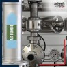 Marqueur tuyauterie norme française NFX air - adhésif laminé colle forte - Air humide