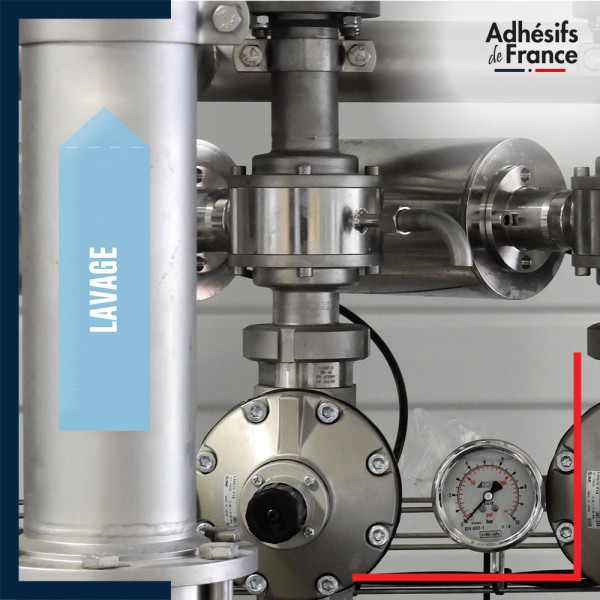 Marqueur tuyauterie air - adhésif laminé colle forte - Lavage