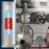 Marqueur tuyauterie norme française NFX air - adhésif laminé colle forte - Lavage haute pression