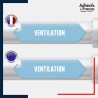 Vinyle adhésif de Tuyauterie norme NFX ou CLP - Ventilation