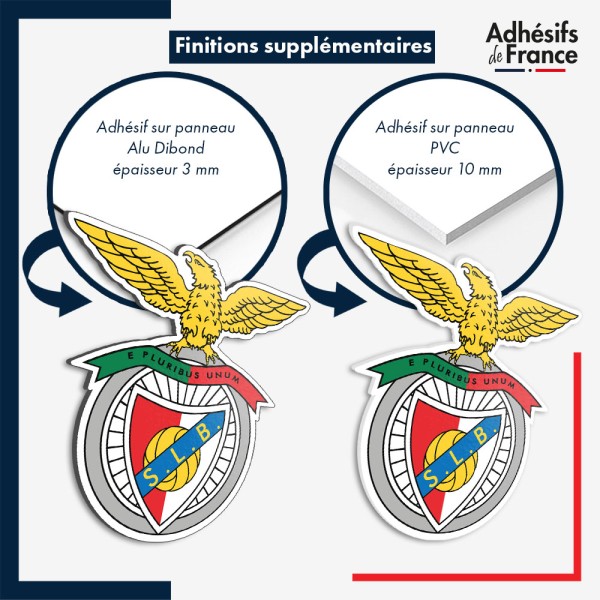 sticker sur plaque aluminium dibond ou panneau PVC logo football- Club du SL Benfica