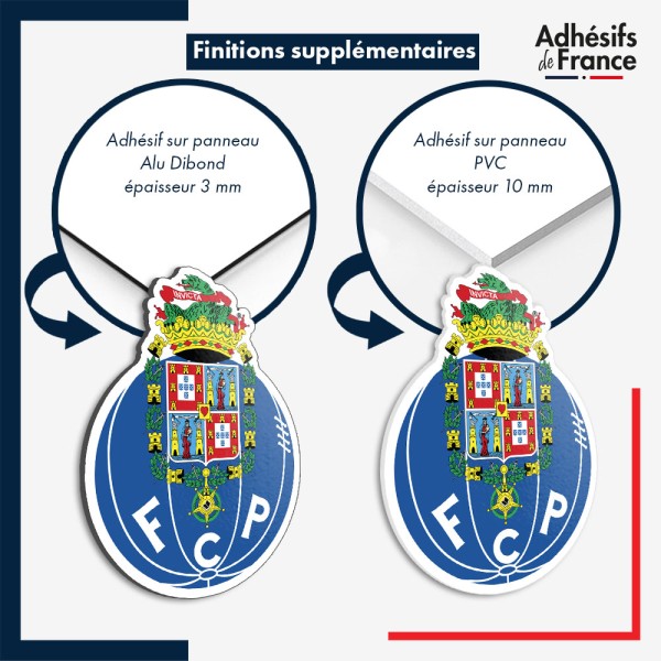 sticker sur plaque aluminium dibond ou panneau PVC logo football- Club FC Porto