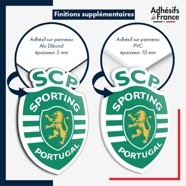 sticker sur plaque aluminium dibond ou panneau PVC logo football - Club Sporting Club Portugal