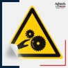 étiquettes adhésives norme iso 7010 Danger écrasement de la main dans une presse plieuse