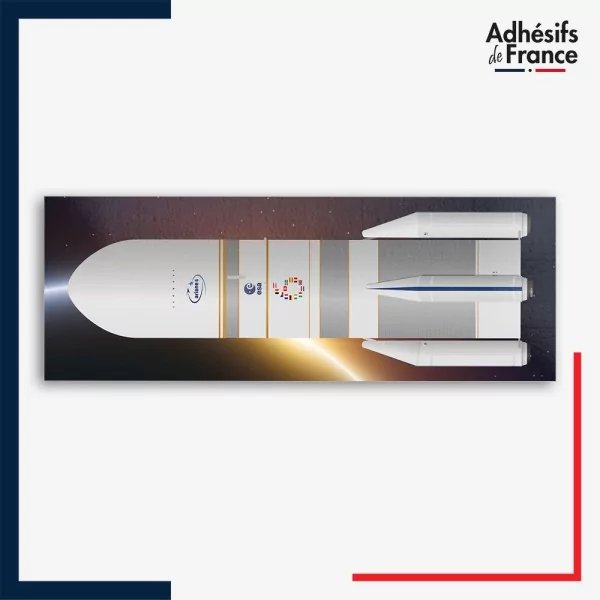 Sticker personnalisé - fusée - 11 x 4 cm (Adhésif polymère avec plastification)