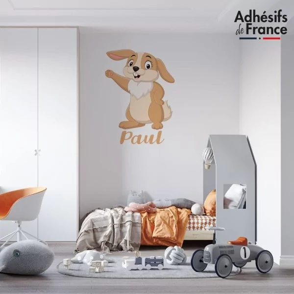 Sticker Lapine avec prénom personnalisable