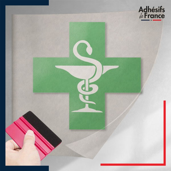 transfert adhésif croix de pharmacie