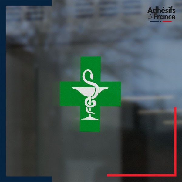 ambiance adhésif croix de pharmacie