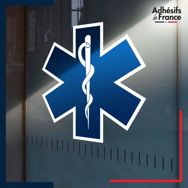 ambiance adhésif croix ambulance