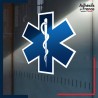 ambiance adhésif croix ambulance