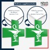 panneau adhésif croix de pharmacie
