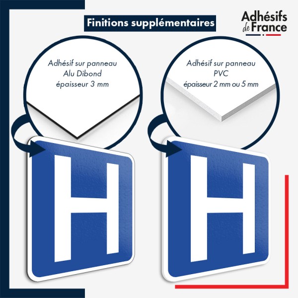 panneau adhésif logo hopital