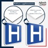 panneau adhésif logo hopital