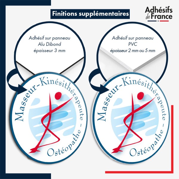 panneau adhésif masseur - kinésithérapeute - ostéopathe
