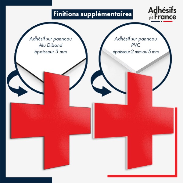 panneau adhésif croix hopital classique