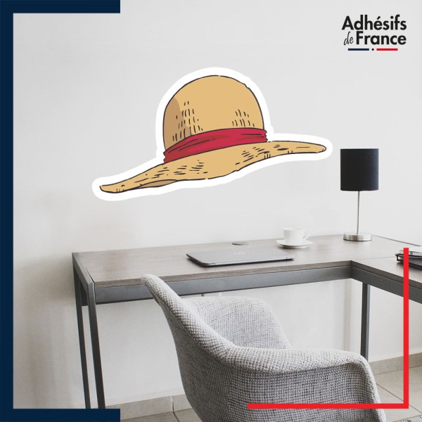 Adhésif grand format One Piece - Chapeau de paille de Luffy