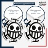 sticker sur plaque aluminium dibond ou panneau PVC One Piece - Jolly Roger de Trafalgar Law