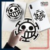 autocollant petit format One Piece - Jolly Roger de Trafalgar Law