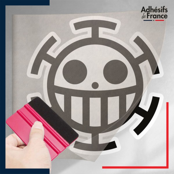 stickers sous film transfert One Piece - Jolly Roger de Trafalgar Law