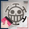 stickers sous film transfert One Piece - Jolly Roger de Trafalgar Law