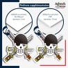 sticker sur plaque aluminium dibond ou panneau PVC One Piece - Jolly Roger de Roronoa Zoro