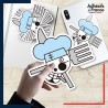 autocollant petit format One Piece - Jolly Roger de Sanji