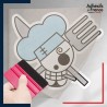 stickers sous film transfert One Piece - Jolly Roger de Sanji