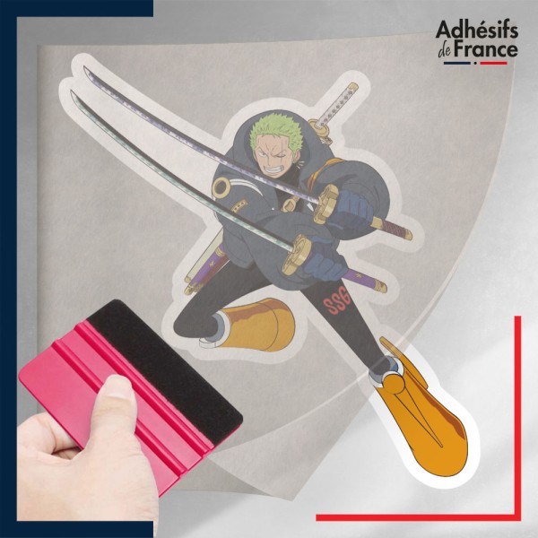 stickers sous film transfert One Piece - Roronoa Zoro tenue SSG