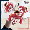 autocollant petit format One Piece - Luffy tenue SSG