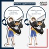 sticker sur plaque aluminium dibond ou panneau PVC One Piece - Luffy drapeau Mugiwara