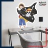 Adhésif grand format One Piece - Luffy drapeau Mugiwara
