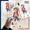 autocollant petit format One Piece - Luffy en avant