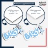 sticker sur plaque aluminium dibond ou panneau PVC Bluey - Logo Bluey