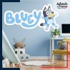 Adhésif murale chambre grand format Bluey - Logo Bluey