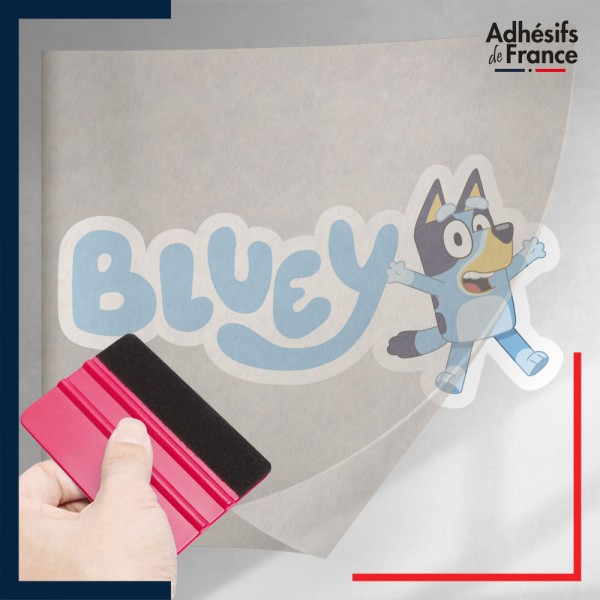 stickers sous film transfert Bluey - Logo Bluey