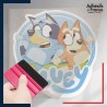 stickers sous film transfert Bluey - Logo Bluey et Bingo