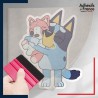 stickers sous film transfert Bluey - Bluey et son jouet
