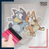 stickers sous film transfert Bluey - Bluey et Bingo dansant