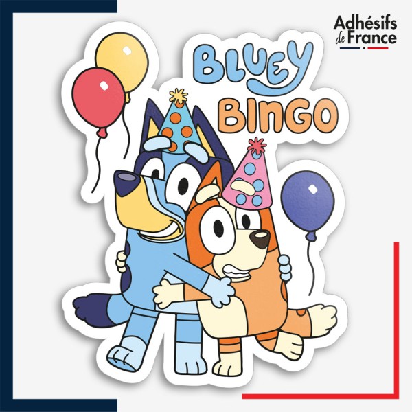 Sticker Bluey - Bluey et Bingo anniversaire
