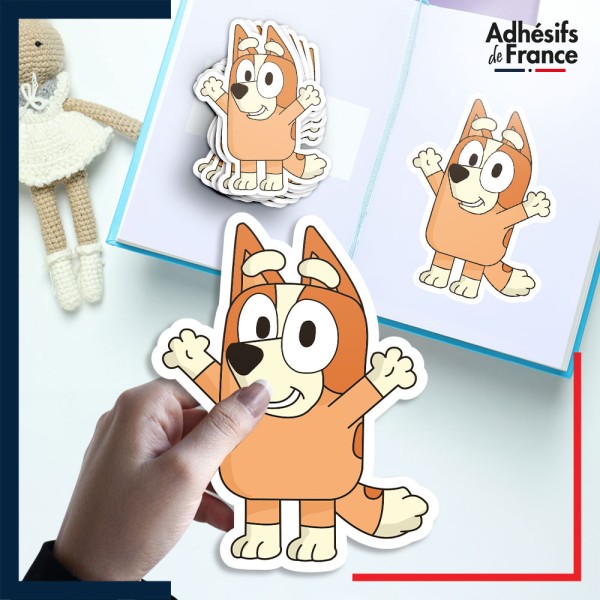 autocollant petit format Bluey - Bingo