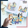 autocollant petit format Bluey - Bluey et sa famille