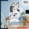 Adhésif murale chambre grand format Bluey - Muffin salut