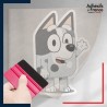 stickers sous film transfert Bluey - Muffin salut